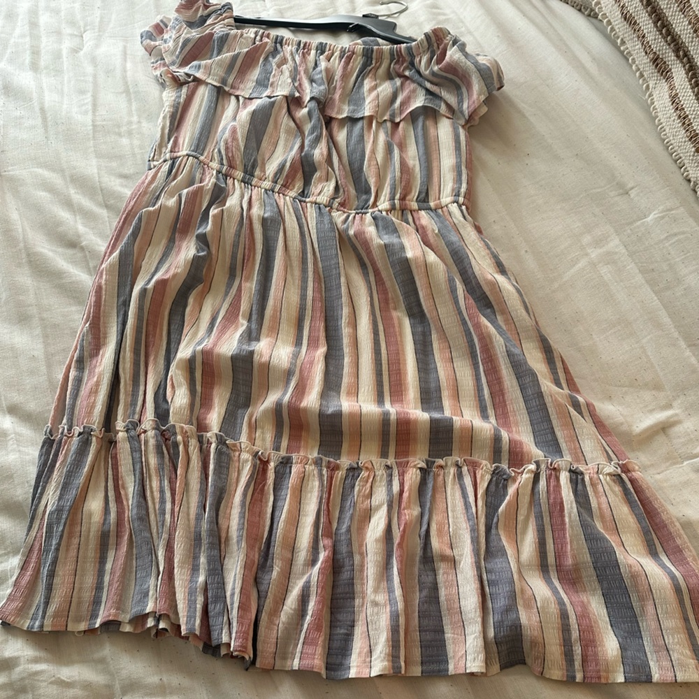 Lane Bryant striped off the shoulder dress Sz 18/20